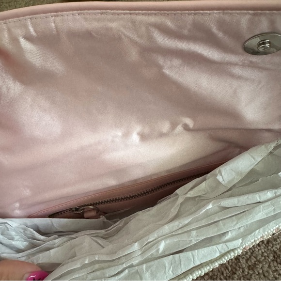 Staud Pink and White Tommy Floral Beaded Bag - Picture 4 of 4